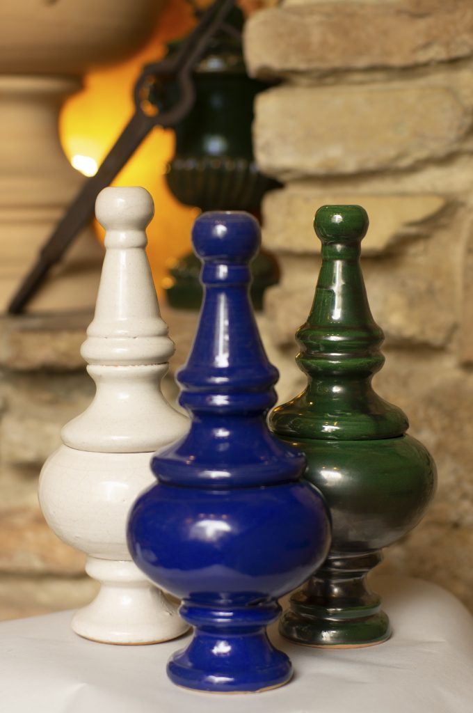 Remates verde, azul y blanco